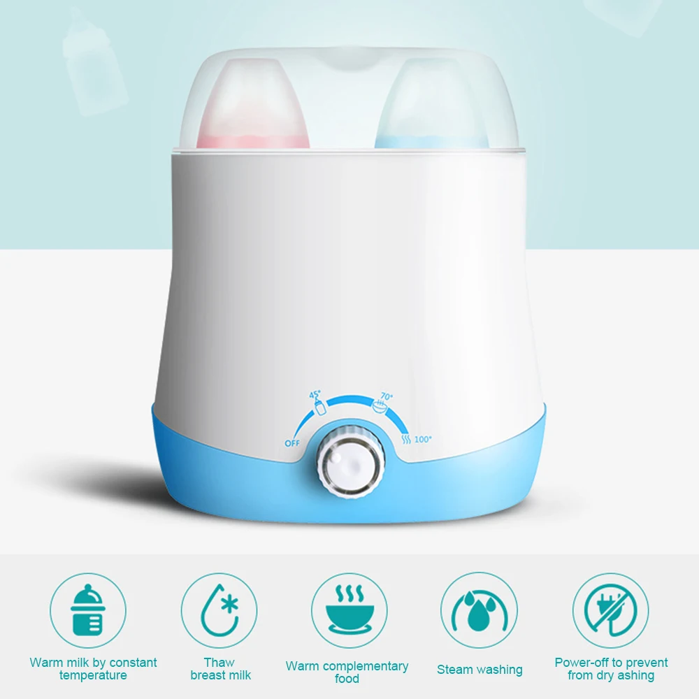

Smart Baby Milk Bottle Warmer Large Capacity Double Bottles Mutifunction Heating Milk Bottle Sterilizer Intelligence Thermostat