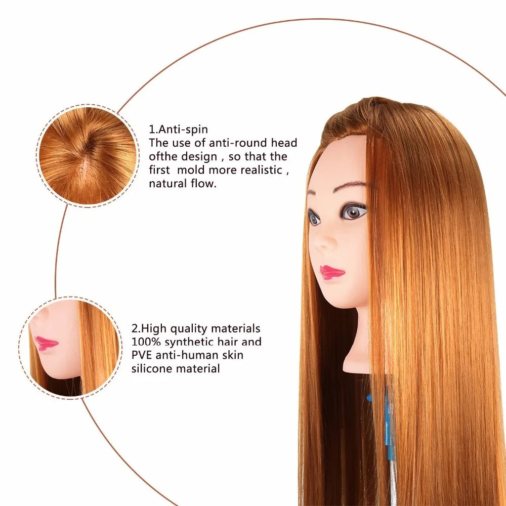 23 дюймов манекен для укладки волос голова золотых волос длинные волосы прическа Парикмахерская учебная Кукла женские манекены