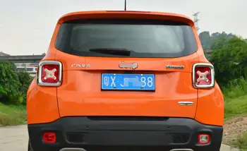 

For Jeep Renegade 2015 2016 2017 ABS Chrome plastic Tail Light Lamp Cover Trim Decoration Trim 2pcs