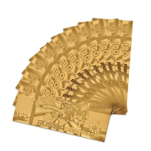 

10PCS/lot Russian World Cup 2018 Gold Banknote 100 Ruble Currency Paper Money Banknote Collection