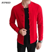 Рубашка с воротником "Мандарин", Camisa Mao Hombre, китайская рубашка с воротником, s, мужские рубашки, обычная посадка, Camisa, традиционная, китайская, Hombre