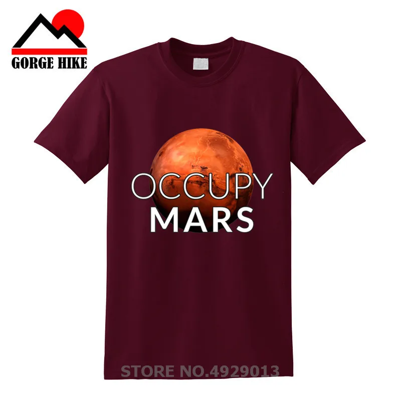 Футболка с космосом X футболки Тесла повседневный Топ дизайн Popualr Expose Mars 100%