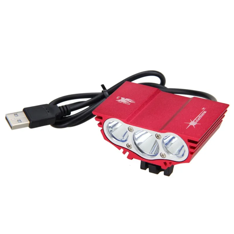 Cheap USB Cycling LED Lights 10000LM LED Bike Headlamps 3XT6  XM-L LED Bike Light with 6400mAh Battery Pack+Charger 5