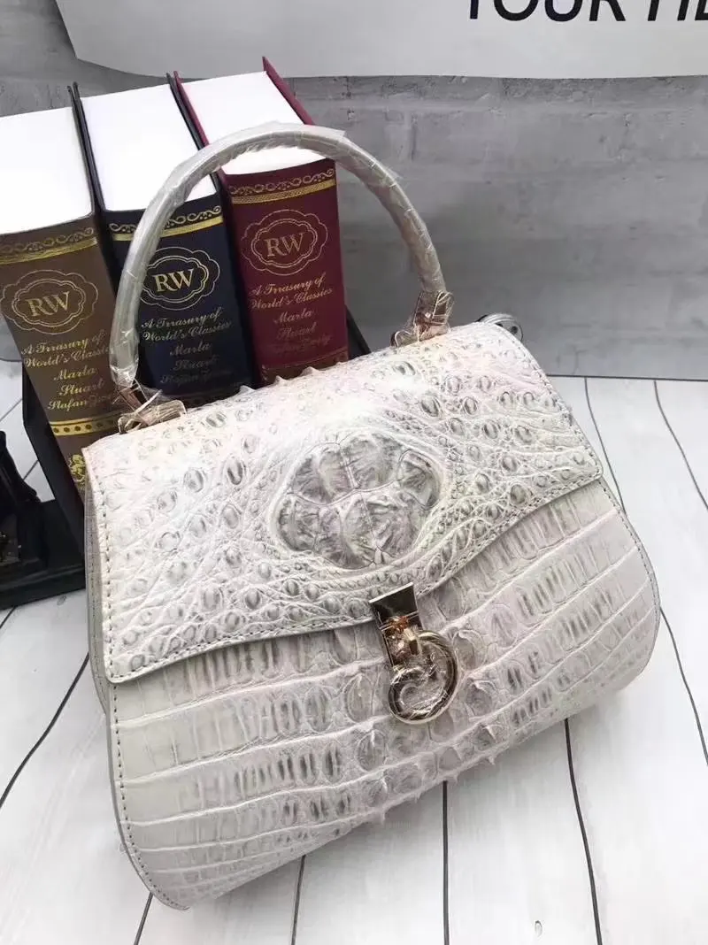 

CHIC Designer 100% Genuine Exotic Crocodile Skin Leather Women's Small Purse Handbag Female Crossbody Shoulder Bag For Ladies