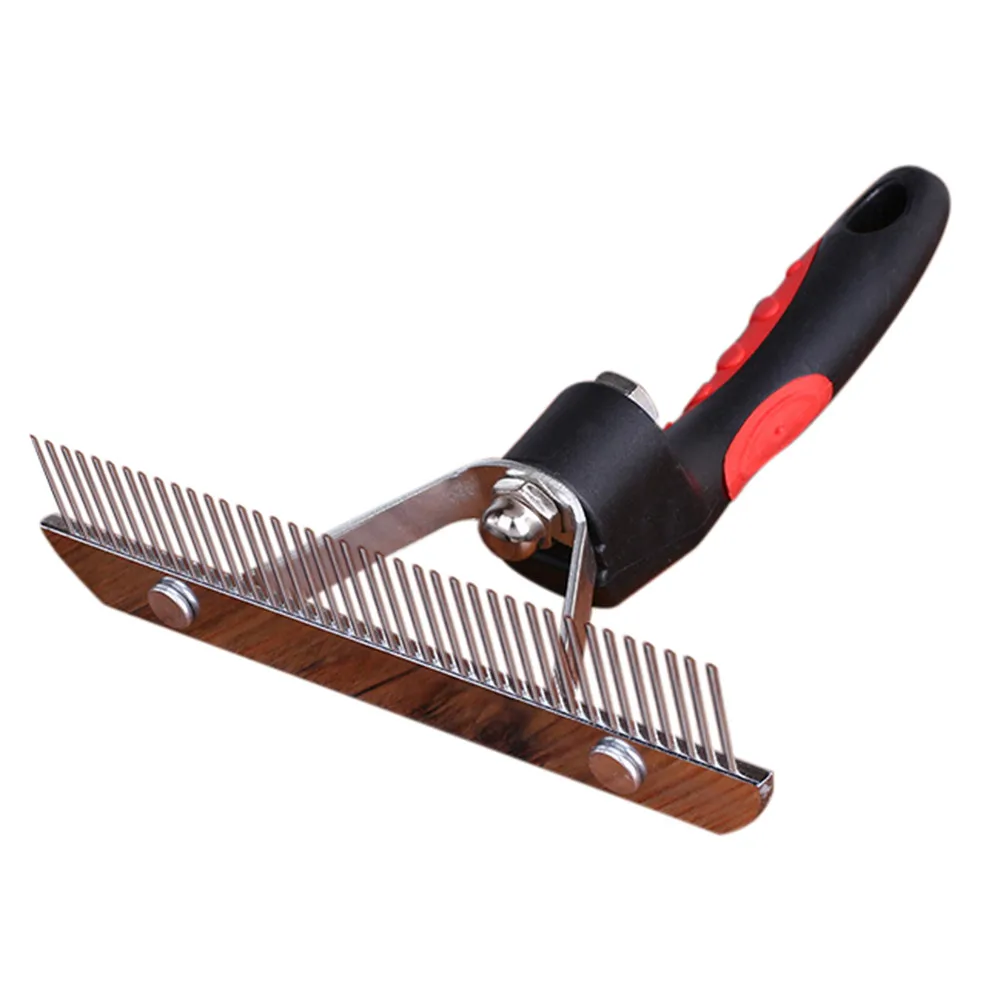 Pet Hair Brush Remover Comfortable Comb For Pet Fur Comb Rubber Handle Stainless Steel Comb Large Dogs Cleaning Supplies K614