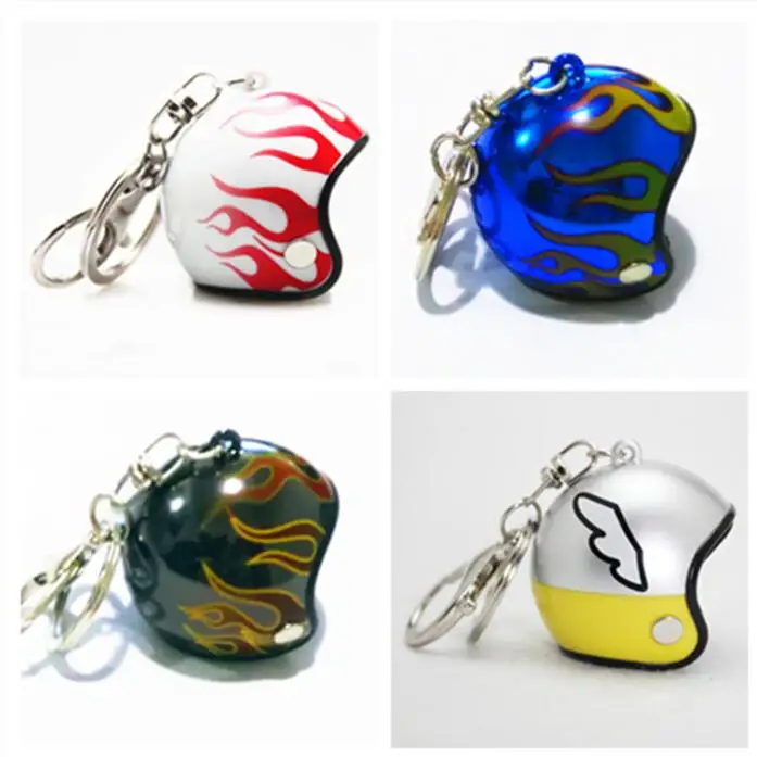 

YOUYANG Hot Helmet Key Chain Plastic Motorcycle Casque Keychain unisex Key Ring Trendy Keyring For Car Purse bag Gifts
