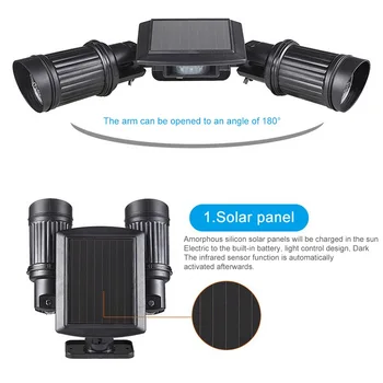 

14 LEDs Solar Light Solar Garden Light Border Motion Sensor or Path Backlight Outdoor Solar Yard Path Light Wireless and Water
