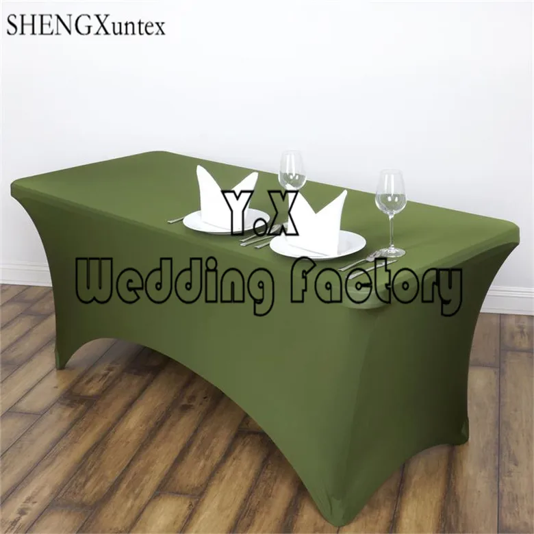 lime green 6ft или 8ft длинный прямоугольный лайкра спандекс покрытие стола ткань Свадебные украшения - Цвет: lime green