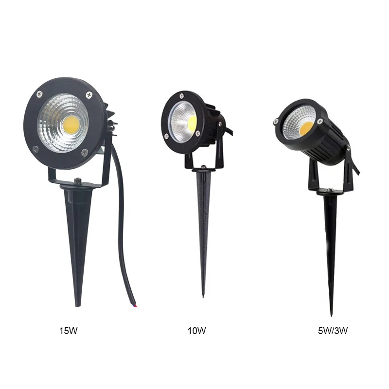 Luminária de Led para Gramado Lâmpada para Jardim Externas à Prova Ponto de Luz Áreas D'água Branco Vermelho Azul Verde 5 w 10w 15w Ip65 5 Luzes e Iluminação