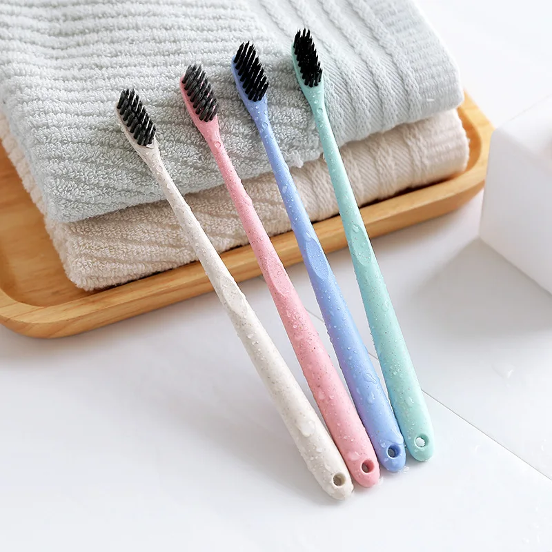 

Solid Color Nano Ultra Soft Oral Hygiene Charcoal Toothbrush For Adults Children 13 CM