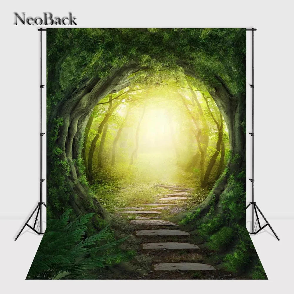 

NeoBack 5x7ft vinyl Cloth Scenic forest garden view Photographic background Printed Children Kids Studio Photo Backdrops B0654