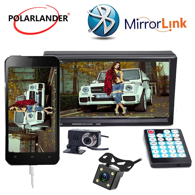 2 DIN автомобильное радио USB/SD/Aux in Oto Teypleri с сенсорным экраном зеркальная Ссылка для