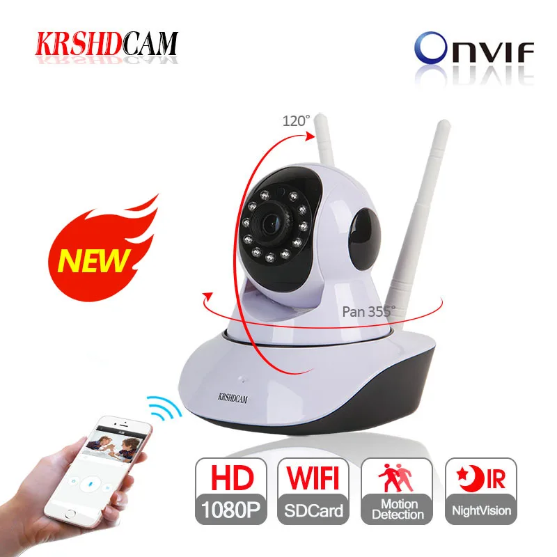 KRSHDCAM 1080P WIFI IP Camera font b Wireless b font Security CCTV IR Night Vision Audio