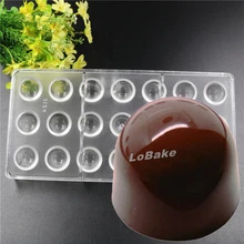 21 полостей маленькая круглая половина циклиндер форма PE пластиковая форма для шоколада для DIY шоколадные Инструменты для приготовления пищи