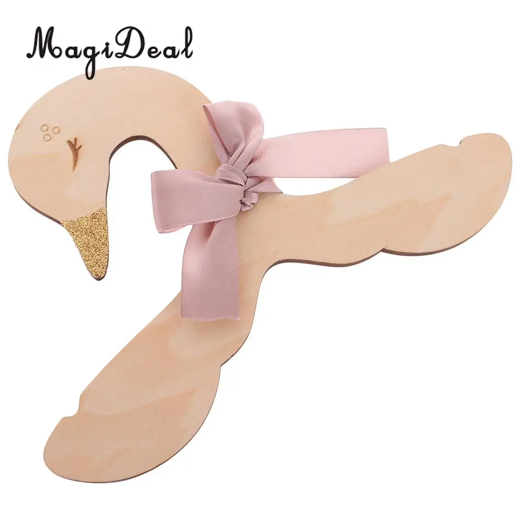 2pcs/Set Novelty Swan Baby Kids Room Nursery Wooden Coat Clothes Hook Hanger Gift Favor Photo Prop