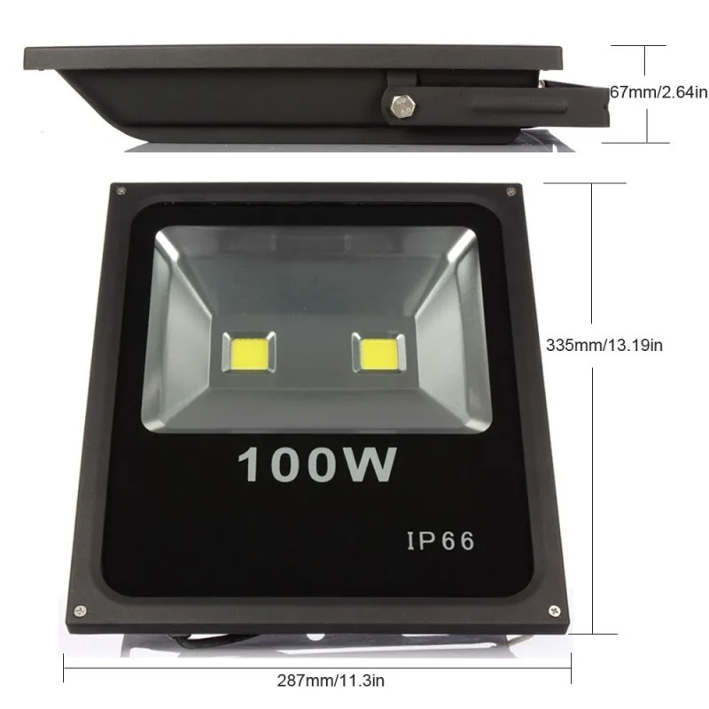 black flood light 5PCS DHL Warranty 100W Led Floodlights Waterproof IP65 LED Outdoor lighting Landscape Flood Lights Warm/Cold White AC 85-265V solar security light with motion sensor