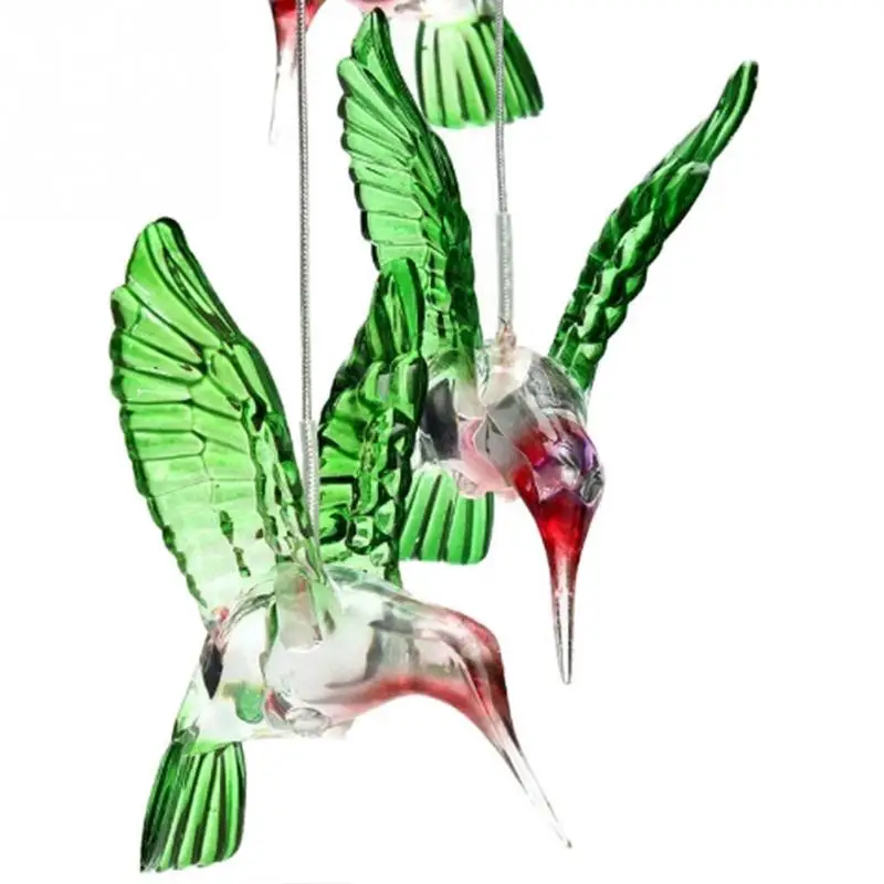 Beste Kerstmis Nieuwjaar Tuin Landschap decor Verlichting Lamp Kleur Veranderende LED Hummingbird Solar Licht Windgong Thuis Party Lights