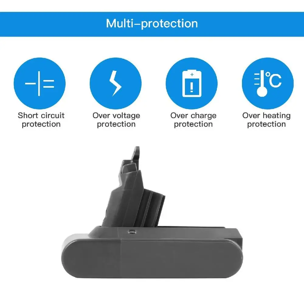 Tattu 3 0ah Rechargeable Li Polymer Battery For Dyson V6 Series Dc61 Dc62 V6 Mattress Motor Head Car Boat 3000mah 22 2v Parts Accessories Aliexpress