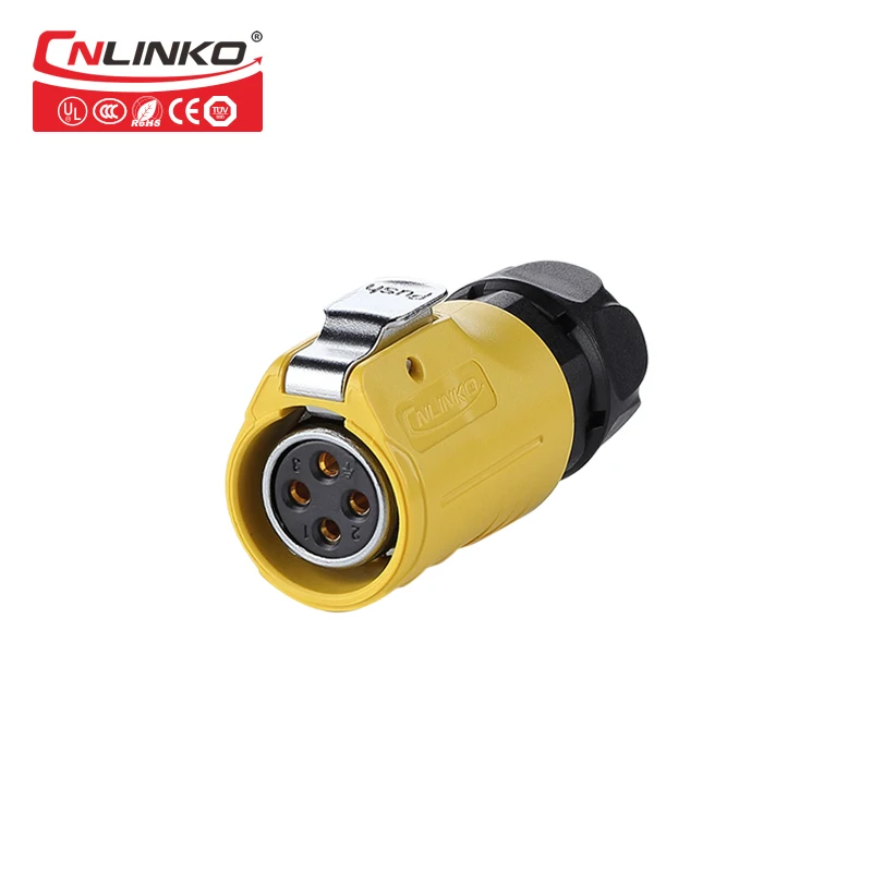 Cnlinko авиационные разъемы питания электрический провод M20 4 Pin 20A гнездовой разъем