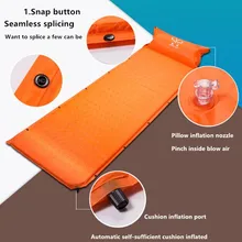 190x65x2,5 см наружная портативная палатка можно сплести Автоматический надувной коврик для кемпинга Водонепроницаемая Подушка Водонепроницаемая надувной матрас