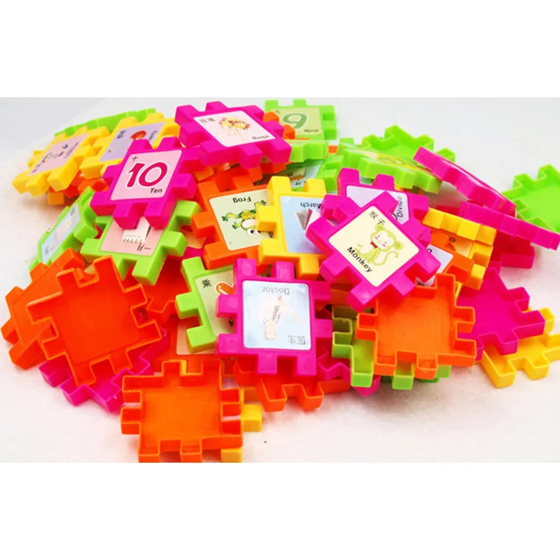 

68PCS Digital fruit portrait Picture Building Blocks Educational Learning Toy Brain Game Toys for Children 5*5CM/pc