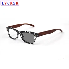 Умные фотохромные Близорукие Солнцезащитные очки деревянные ножки мужские близорукие очки женские близорукие очки 0,-1,0~-6,0 L3