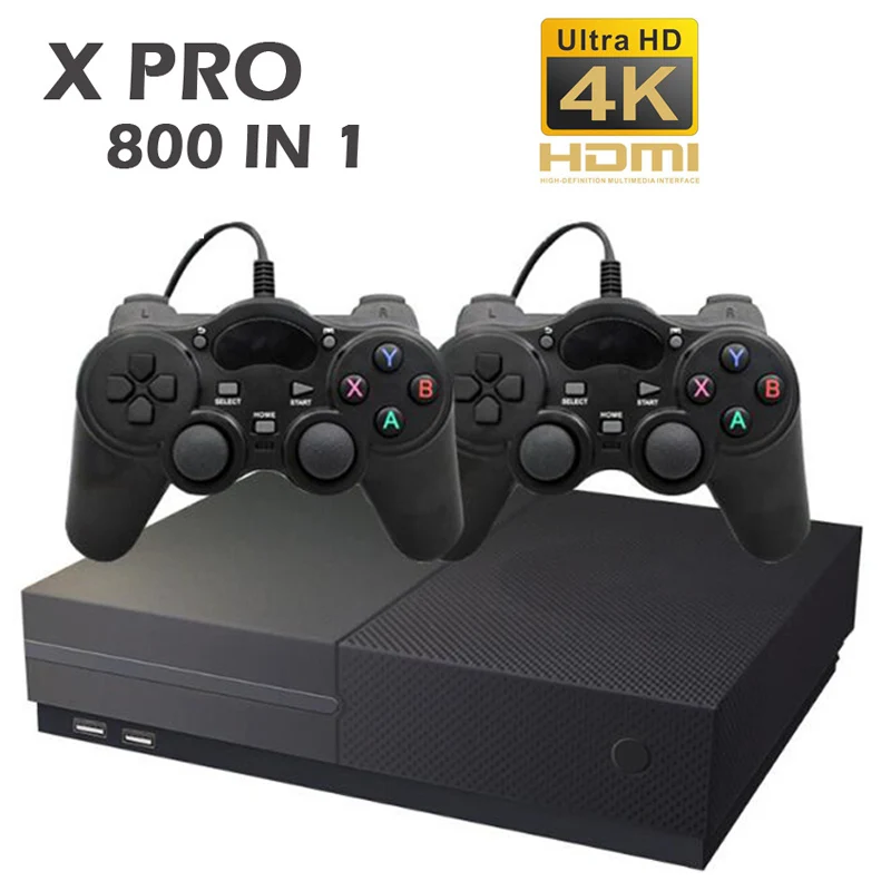 FKISSME новая X PRO Ultra HD видео игровая консоль 64 бит AV поддержка 4 к HDMI выход Встроенный 800 классический ретро семейный ТВ игровой плеер