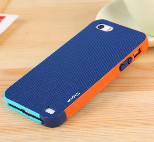 

For iphone 5S soft stuff Zenus Walnutt Color Shock Silicone+ PC Shockproof Cover Case For Apple iPhone SE / 5 / 5S fundas