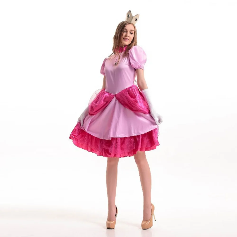 aliexpresscom buy super mario bros princess peach costume pink fancy dress princess costume party wear halloween costumes for woman one size from - Halloween Costume Pink Dress aliexpresscom buy super mario bros princess peach costume pink fancy dress princess costume party wear halloween costumes for woman one size from - Halloween Costume Pink Dress