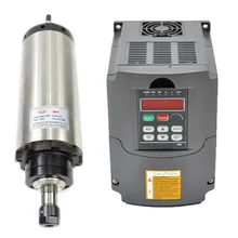 Четыре подшипника 3 кВт ER20 мотор шпинделя с воздушным охлаждением ER20& HUANYANG инверторный Привод VFD