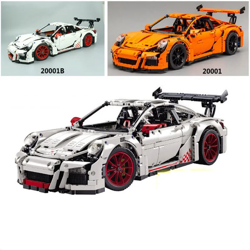 2704 sztuk Biały Pomarańczowy Technic Wyścig Samochodów Modelu Budynku Zestawy Bloki Bricks DIY Zabawki Kompatybilny Z Legoingly 42056 Dla Dzieci
