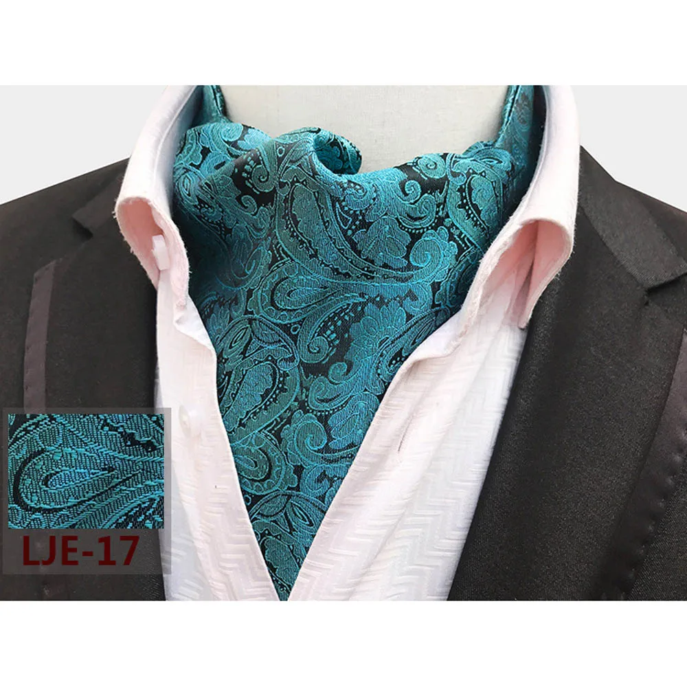 Мужские стильные шарфы с цветочным принтом Пейсли Cravat Ascot вечерние классические шейные платки на свадьбу HZTIE0307