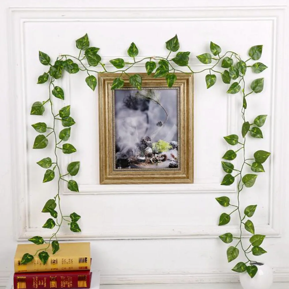 

1.8M Home Decor Artificial Ivy Leaf Garland Plants Vine Fake Foliage Flowers Creeper Green Ivy Wreath