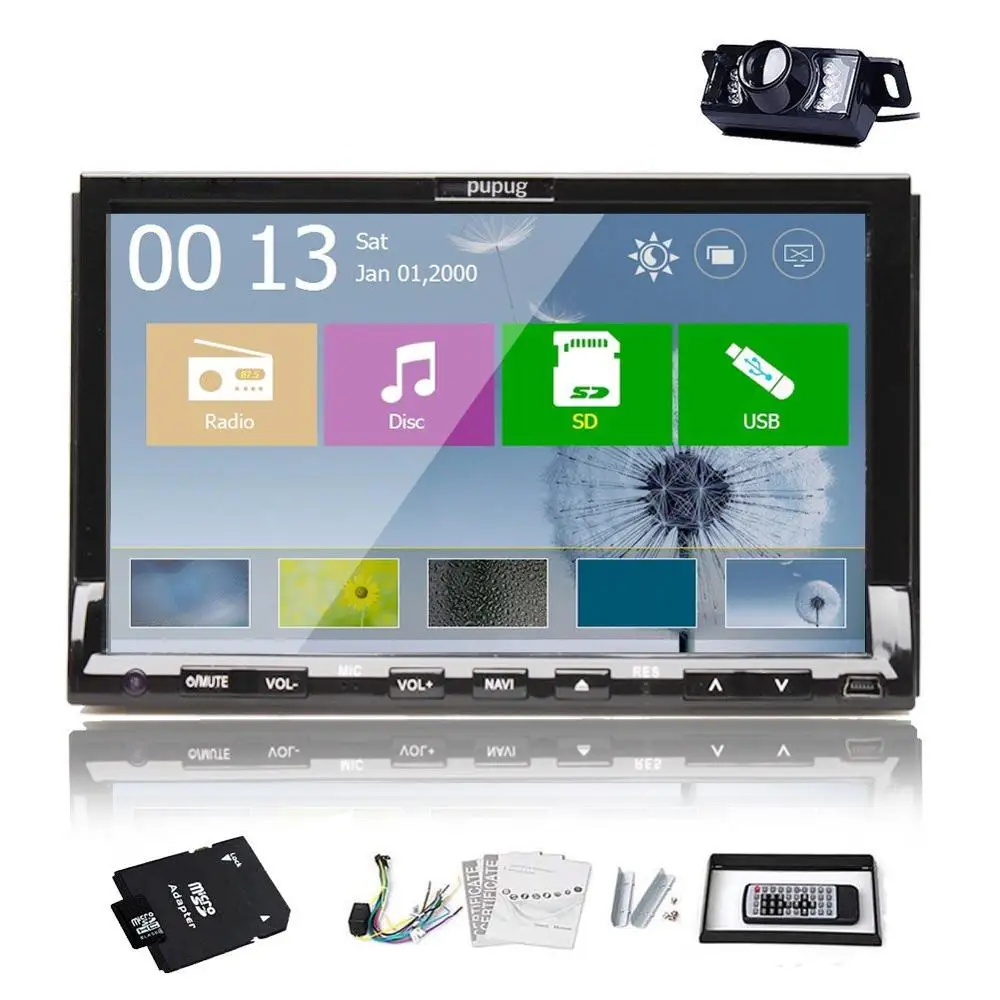 Cheap Pupug 7-Inch Touch Screen Built-in Bluetooth Mic Car Stereo DVD Player with GPS IPOD, Remote Control and Accessories 0 Cheap Pupug 7-Inch Touch Screen Built-in Bluetooth Mic Car Stereo DVD Player with GPS IPOD, Remote Control and Accessories 0
