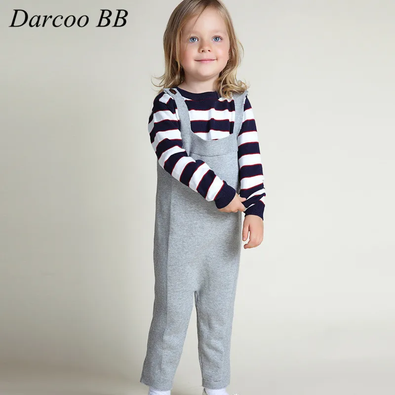 Buy 1 5T Baby Knitted Overalls Autumn Winter Rompers Children Jumpsuits Boys