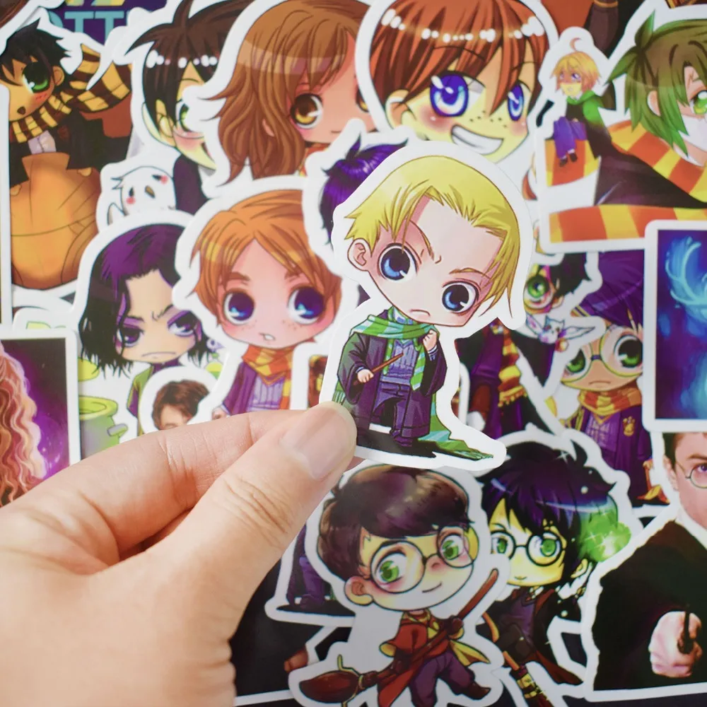 50Pcs Harry Potter Stickers Graffiti Funny JDM Anime Stickers for Children Laptop Bicycle Suitcase Luggage Skateboard Car Decals-1350-3