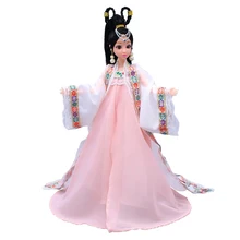 12 подвижных суставов 3D глаза китайские куклы игрушки с аксессуарами одежда и ювелирные изделия костюм фигура Nake китайская Кукла игрушка для девочек