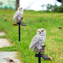 Горячая Светодиодный светильник для газонов белая сова солнечный свет для сада уличный дворовый садовый освещение Декор держать птиц и белок вдали J05