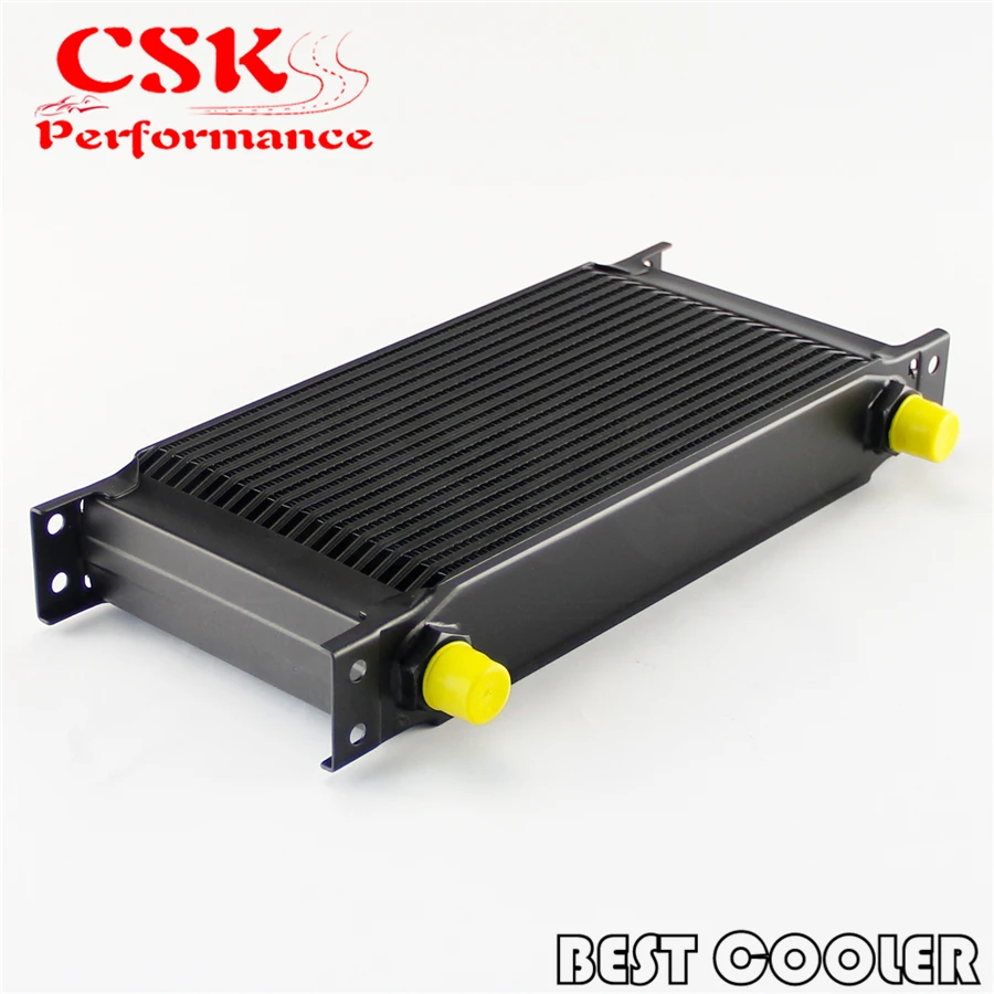 19 Row 8AN Universal Engine Transmission Oil Cooler 3/4"UNF16 AN 8