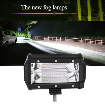 

12V 72W Car-Sytling Work Light Bar 6000K bright Motorcycle Headlight LED Chip 5 inch Car LED Lamp Bulb for spotlights Work Lamp