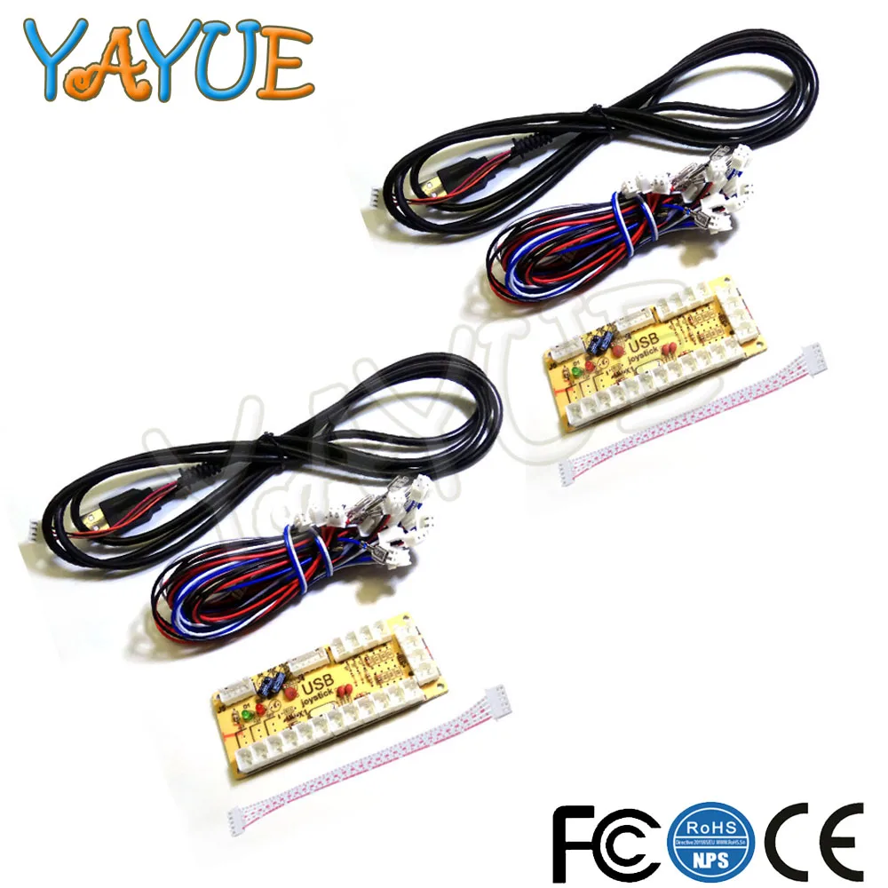 

DIY Arcade Game Zero Delay USB Encoder to PC SANWA Joystick and Button For Fight Stick Controls Encoder Board + Harness Cables