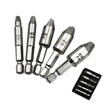 

4 Pcs Damage Screw Bolt Remover Single Side Damaged Screw Extractor Drill Bits Out Bolt Stud Car Tool