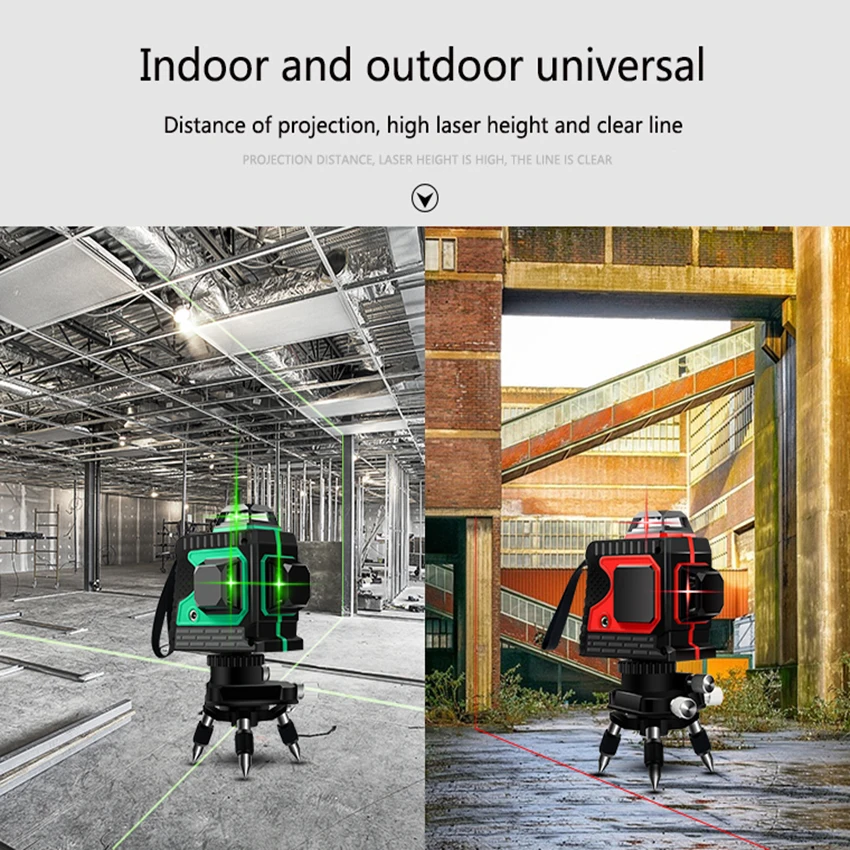 360 degree Laser evel 3D 12Lines Green Laser Levels Self-Leveling Horizontal And Vertical Cross laser level construction tool