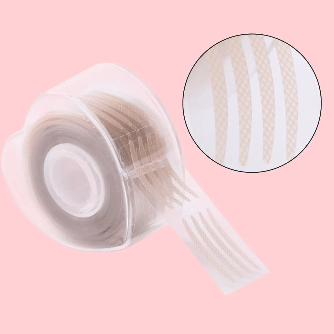 

600PCS Invisible Lace Mesh Breathable Reel Double Eyelid Stickers Round Section S Section Heart Shaped Big Eyes Make Up Tools