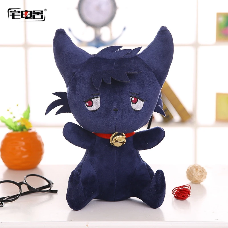 

ZHAIDIANSHE Anime 35cm servamp sleepy ash short plush pillow black cats toys kids gift toys for children cosplay props