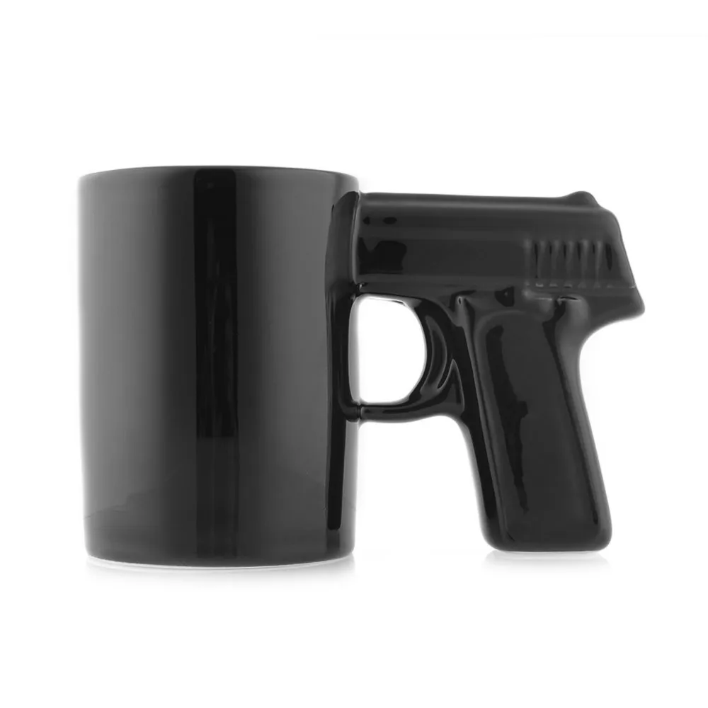 Personalized Ceramic Tea Cups Novelty Pistol Coffee Mug Kitchen Bar Tools