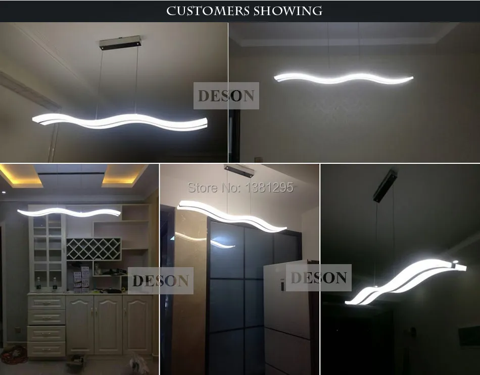 Led de luces de techo de cocina de diseño moderno de acrÃlico suspensión lámpara colgante de.jpg Luces led cocinas