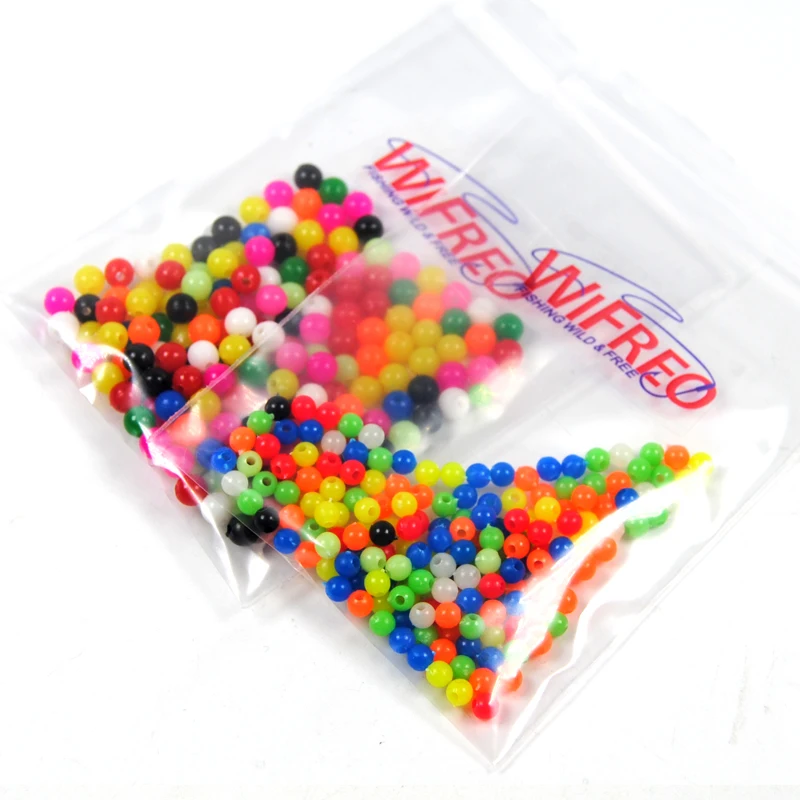 

Wifreo 200PCS Multiple Color Mixed Fishing Rigging Plastic Beads Stops for Lure Spinners Sabiki DIY 4mm 5mm 6mm 8mm
