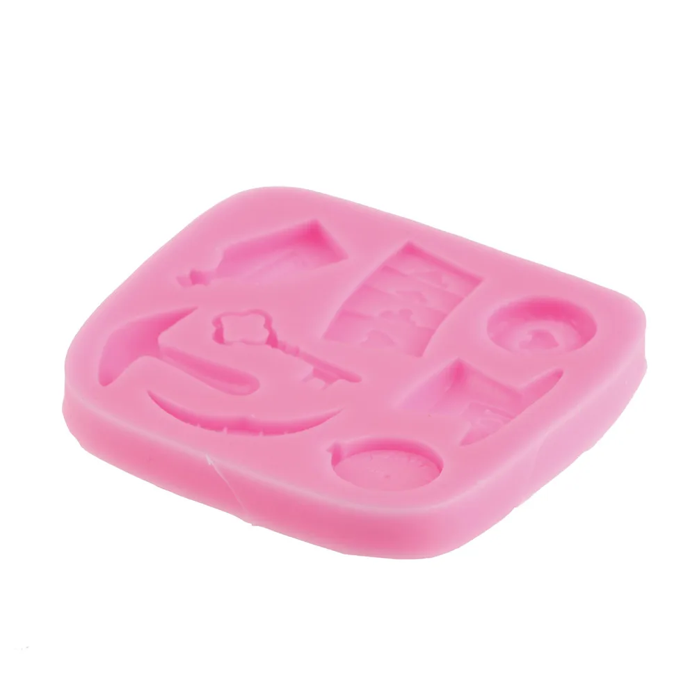 Gentleman Crazy Hat/Poker/Pocket Watch Shape Cake Silicone Molds  Fondant Cupcake Sugarcraft Mould Chocolate Baking Tools