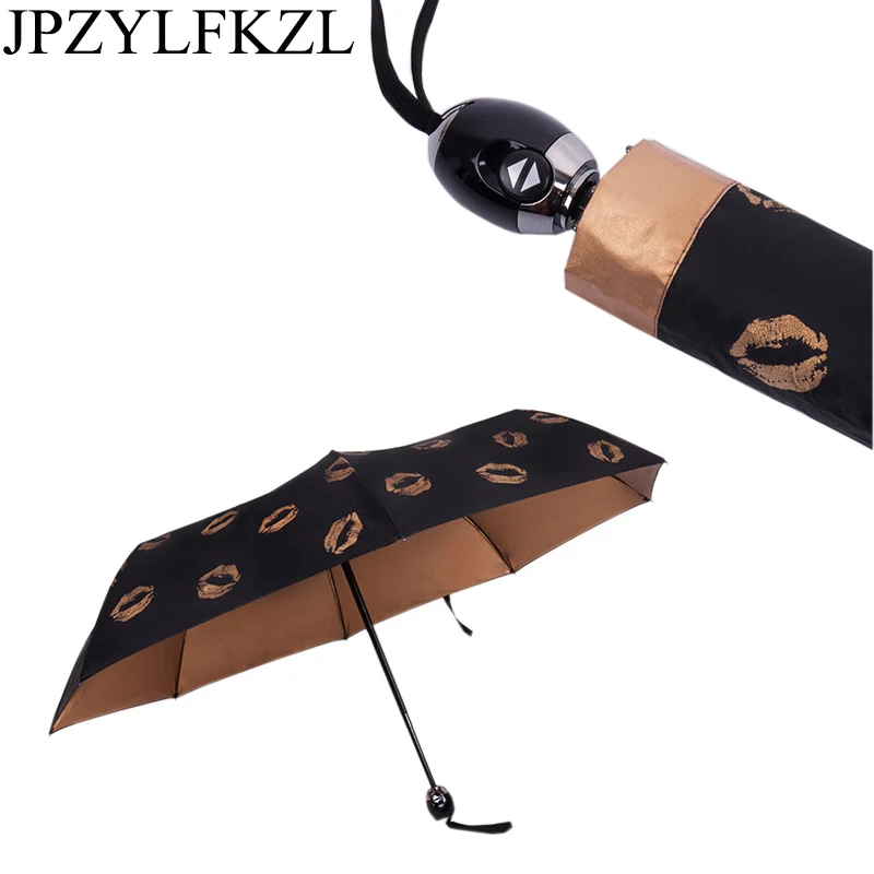 

JPZYLFKZL 8K Wind Resistant Folding Automatic Umbrella Rain Women Auto Luxury Big Windproof Umbrellas Rain For Men Black Coating